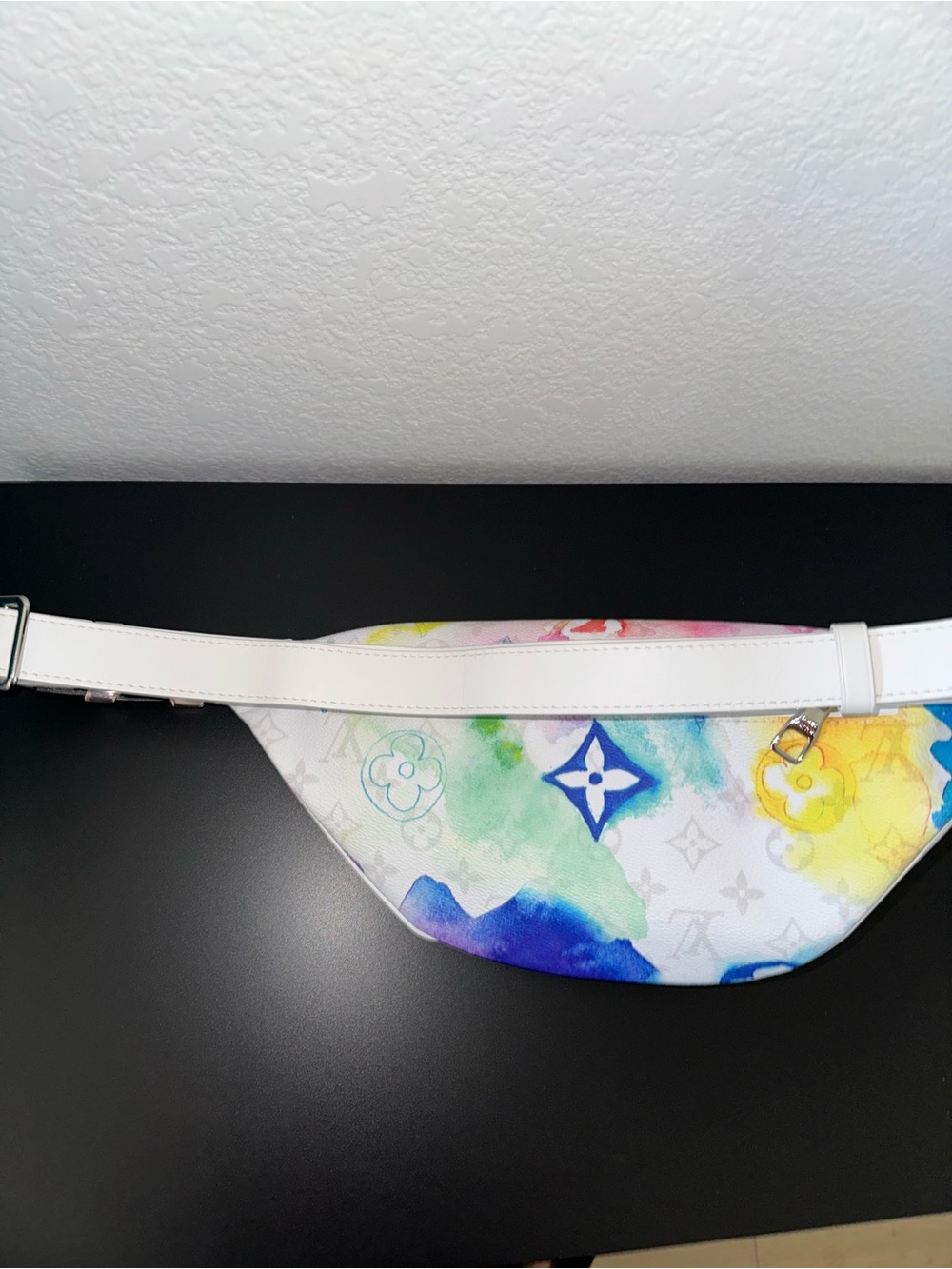 Louis Vuitton White Canvas Multicolor Watercolor Monogram Crossbody Bum Bag - Picture 5 of 9